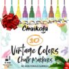 Chalkola Liquid Chalk Markers for Chalkboard, Blackboard, Window, Bistro, Car Glass, Board, Mirror (10 Vintage Colors) - Wet Wipe Erasable Chalk Pens Paint Ink - 6mm Reversible Tip Chalkboard Markers Bold Tip - 6mm 7 81ePp227VmL