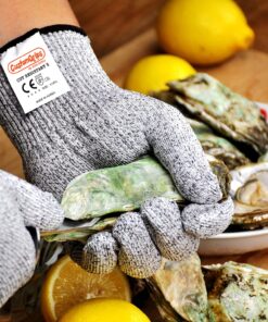 CustomGrips Food Grade Level 5 Protection, 1 Pair, Medium, Cut Resistant Safety Gloves, Great for Meat Cutting, Oyster Shucking, Fish Filleting, Chopping Vegetables & General Kitchen Work 15 81eRI9VG4kL