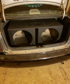 QPower Q Bomb Series 15 Inch Ported Car Subwoofer Sub Box Enclosure with Dual Vented Chamber Design and Black Bed Rhino Liner Spray Finish, Black 33 81eRk3GRhOL