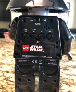 LEGO Star Wars 9002113 Darth Vader Kids Minifigure Light Up Alarm Clock | black/gray | plastic | 9.5 inches tall | LCD display | boy girl | official 34 81eRmGXbU4L