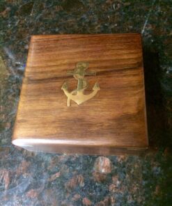 Hampton Nautical Solid Brass Gentlemen's Compass with Rosewood Box, 4", Brass 28 81eRz0ual1L