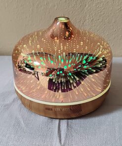 Porseme 500ml Essential Oil Diffuser 3D Glass Aromatherapy Ultrasonic Humidifier - Auto Shut-Off, Timer Setting, BPA Free for Home Hotel Yoga SPA Gift F2-500ml Rose Gold Giant 50 81eSBLC3gsL