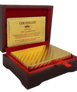 Shalinindia Playing Cards Deck in 999.9 Gold Foil Unusual Gift from India 14 81eSMJ8UiBL