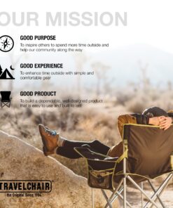 TravelChair Big Kahuna Chair, Supersized Camping Chair, 800lb Capacity, Black, One Size (599) Brown/Lime 15 81eTA6qOUtS