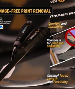 Premium 3D Print Removal Tool Kit - Durable 3D Printer Tools with Sturdy Comfort Grips, Sharp and Hardened Blades for Easy Separation of Prints, Knife and Spatula Set of 2 - Enhanced Version 30 81eTu9G6YqL
