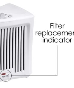 Hamilton Beach TrueAir Room Air Freshener Odor Eliminator with 3 Carbon Filters + Green Mountain Scent Cartridge for Common Household-Tobacco, Pet, Bathroom & Trash, White (04532GM) Whole Room Odor Eliminator 26 81eU8GFCfcL