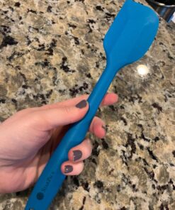 StarPack Home Basics Silicone Spatula Set (2 Small, 2 Large) - Rubber Spatulas Silicone Heat Resistant to 480°F - Hygenic One Piece Design, Non Stick Kitchen Spatula Set (Teal Blue) Basics (Heat Resistant 480°F) Teal Blue 19 81eUvANe8L