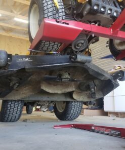 MoJack EZ Max - Riding Lawn Mower Lift, 450lb Lifting Capacity, Fits Most Residential & ZTR Mowers, Space-Saving Folding, Ideal for Mower Maintenance & Repair, Red 1 36 81eVUHGQbkL