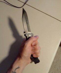 Smith & Wesson Border Guard 10in High Carbon S.S. Folding Knife with 4.4in Tanto Blade and Aluminum Handle for Tactical, Survival and EDC Partially Serrated Edge 51 81eVwM7hadL