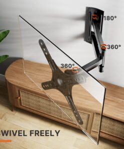 Perlegear Full Motion TV Wall Mount Bracket for Most 17-42 Inch LED LCD Flat Curved Screen TVs & Monitors, Swivel Tilt Extension Rotation with Articulating Arms, Max VESA 200x200mm up to 44lbs 21 81eW0bZvBPL