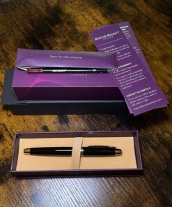 Bond & Regent Rollerball Pen - Certified Luxury Grade | 24 Karat Gold & Gloss Black | Nice Gift Pens for Men and Women 24 Karat Gold Finish & Black Gloss Lacquer 57 81eWd0tXTjL