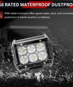 YITAMOTOR LED Light Bar 4PCS 4Inch 18W LED Work Light Flood LED Light Pods Offroad Lights Driving Lamp Fog Lights Waterproof Truck Pickup SUV ATV UTV 4WD 12V 24V, 3 Years Warranty 10 81eXD4pusLL