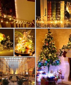 MUMUXI 32 Pack Fairy Lights Battery Operated (Included) 7.2Ft 20 LED String Lights Waterproof Copper Wire Fairy Lights Starry Firefly Lights for Wedding Party Jars Christmas Decorations, Warm White 7.2 Ft-32 Pack-20 LED 15 81eXDlMoLHL