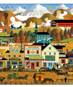 Buffalo Games - Charles Wysocki - Pete's Gambling Hall - 1000 Piece Jigsaw Puzzle , Brown 15 81eYXzOQBML