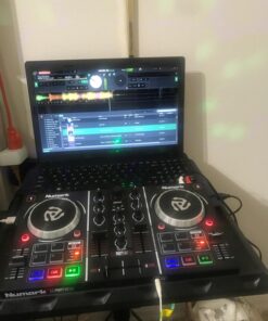 Numark Party Mix - Complete DJ Controller Set for Serato DJ with 2 Decks, Party Lights, Headphone Output, Performance Pads and Crossfader/Mixer 30 81eaP M59L