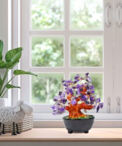 Parma77 Amethyst Crystal Tree, Purple Healing Crystals Gemstones Bonsai Money Tree, Purple Room Decor Cubicle Office Desk Decor for Women, Feng Shui Wealth and Luck Spiritual Gifts for Women 27 81eaVtrWArL