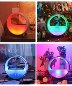 Dekala 【Upgraded】 Arches Gradual Sunrise Alarm Clock with Wireless Charging Bluetooth Speaker White Noise Sleep Sound Machine with Night Light for Adults Touch/App/Button Control Work with Alexa With Wireless Charger & App UPGRADED 26 81eaokwJLL 1