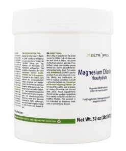 2 Pounds Magnesium Chloride Hexahydrate | Pharmaceutical Grade Ingredients | Crystal Powder | Pure Ph. EUR., BP, USP, 100% | Heiltropfen® Unflavored 2 Pound (Pack of 1) 11 81eax75M RL