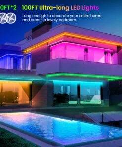GUPUP 100 FT LED Strip Lights,Rope Lights,Bluetooth APP Control,Color Changing Light Strip,Lights sync with Music,para cuarto,LED Lights for Bedroom(Packaging Error Described as 30FT) 26 81eboqevRLL