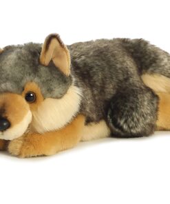 Aurora® Adorable Miyoni® Lying Wolf Stuffed Animal - Lifelike Detail - Cherished Companionship - Gray 11 Inches 13 81ecMW1OKHL