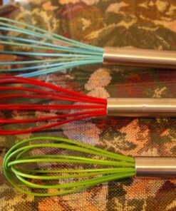 Silicone Whisk Set of 3 - Silicone Whisks for Cooking Non-Scratch - Silicone Whisk Set - Hand Whisk - Wisk - Metal Whisk - Small Whisk - Mini Whisk - Stainless Steel Whisk Multicolor 38 81ecr4trvEL