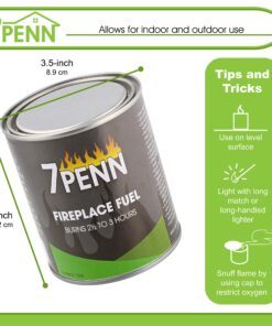 Alternative view of 7Penn Gel Fireplace Fuel Cans, 13oz - 12 Pack Fire Pit Gel Fuel Cans for Fireplace, Fire Bowls, and Chafing Dishes