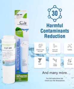 Swift Green Filters SGF-M9 Replacement water filter for UKF8001,EDR4RXD1,FILTER 4,EFF-6007A,46-9005,46-9006,CLCH101, 1, White, 1 Pack 12 81efS0x7QL