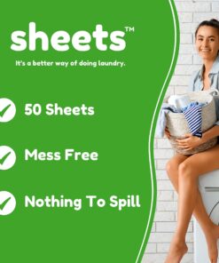 Sheets Laundry Club - As Seen On Shark Tank - Laundry Detergent - (Up to 100 Loads) 50 Laundry Sheets- Fresh Linen Scent - No Plastic Jug - New Liquid-Less Technology - Lightweight - Easy To Use - 50 Count (Pack of 1) 29 81efp3Ij94L