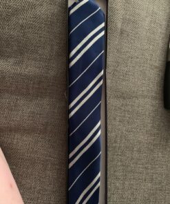 MISS FANTASY Halloween Cosplay Tie for Themed Party Costume Accessory Regular Length Classic Blue Necktie, Unisex Adult Cosplay, Tie Halloween Satin Toy Tie (M,58in) Blue-packed in Kraft Bag M, 58 inches length 31 81eh06nclpL