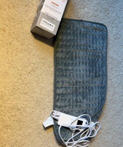 Heating Pad for Back Pain Relief, ZUODUN Electric Heating Pads for Cramps with Auto Shut Off & 6 Heat Levels, Moist Heat Therapy, Machine Washable, LED Controller, Gifts for Women, Men Gray-12 x 24 Inch 38 81eh4lGSYgL
