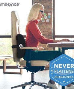 Alternative view of SAMSONITE Lumbar Support Pillow For Office Chair and Car Seat, Perfectly Balanced Memory Foam , Versatile Use Lower Back Cushion 3d Mesh Lumbar Support / Black