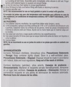 Alternative view of Permatex 81160 High-Temp Red RTV Silicone Gasket, 3 oz 3 oz. Pack of 1