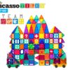 PicassoTiles 180 PCs Magnetic Tile Building Block Deluxe Construction Set with 2 Cars Clear Color Unique Shapes See Through Shape Tiles 3D Playboard Colorful Educational Construction for Kids Ages 3+ 16 81ei0hToAqL