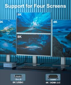 GEEKOM Mini PC Mini IT12, 12th Gen Intel i5-12450H NUC12 Mini Computers(8 Cores,12 Threads) 16GB DDR4&512GB PCIe Gen 4 SSD Windows 11 Pro Desktop PC Support Wi-Fi 6E/Bluetooth 5.2/USB 4.0/2.5G LAN/8K i5-12450H, 16GB+512GB 12 81ek8nIJW1L