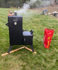 Dyna-Glo DGO1176BDC-D Vertical Offset Charcoal Smoker Standard Black 69 81ekh L5TrL