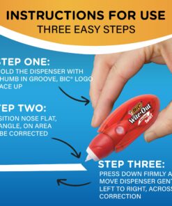 BIC Wite-Out Mini Twist Correction Tape, White, Tear-resistant, Compact and Film-Based Tape, 2-Count Pack (WOMTP21-WHI) (Packaging May Vary) 16 81elylrGjOL