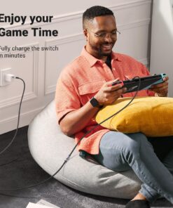 UGREEN USB C Extension Cable, (3.3Ft/1M/10Gbps/100W), USB C 3.2 Extender Nylon Type C Male to Female Cord Charging & Transfer Compatible with PSVR2/Macbook/iPad Pro/USB C Hub/Magsafe Charger/iPhone15 3.3 FT 14 81emgM0mJBL 3