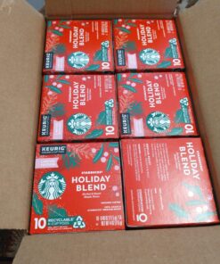 Starbucks K-Cup Coffee Pods, Holiday Blend Medium Roast Coffee For Keurig Brewers, 100% Arabica, Limited Edition Holiday Coffee, 6 Boxes (60 Pods Total) 60 Count (Pack of 6) 21 81enjsoPdiL
