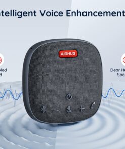 AIRHUG Bluetooth Speakerphone,Conference Speaker with Microphone,6 metes HD Voice Pick Up,Advanced Noise Reduction Algorithm,USB-C Plug & Play,Compatible with Zoom,MS Team,Skype 29 81eoI5TS L