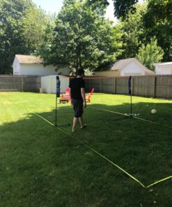 JOOLA HIT MIT Adjustable Height Portable Badminton Net Set - Competition Multi Sport Indoor or Outdoor Net for Playing Pickleball, Kids Volleyball, Soccer Tennis, Lawn Tennis - Easy and Fast Assembly 10 FT 25 81eot0VgIJL