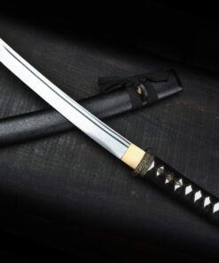 Alternative view of Auway Hand Forge Short Japanese Katana Samurai Sword Carbon Steel Sharp Blade Wooden Sheath