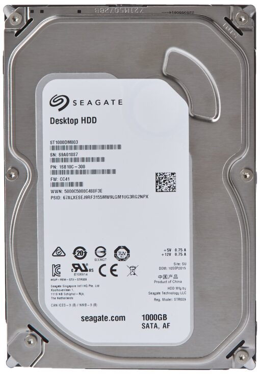 (Old Model) Seagate 1TB Desktop HDD Sata 6Gb/s 64MB Cache 3.5-Inch Internal Bare Drive (ST1000DM003)