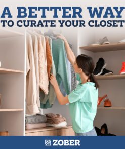 Zober Velvet Hangers 50 Pack - Heavy Duty Black Hangers for Coats, Pants & Dress Clothes - Non Slip Clothes Hanger Set - Space Saving Felt Hangers for Clothing 26 81erDwW0TKL