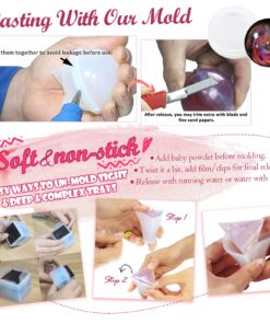 Funshowcase Pyramid Resin Epoxy Mold for Jewelry, Polymer Clay, Soap Making, Cabochon Gemstone Crafting Projects Square Pyramid Medium 2x2x2inch 19 81erwCghZtL