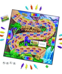 Alternative view of Learning Resources Dino Math Tracks Game - Ages 6+ Addition and Subtraction Dinosaur Game, Kindergarten Math Games, Board Games for Kids
