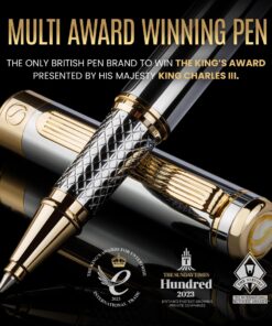 Scriveiner Silver Chrome Rollerball Pen - Stunning Luxury Pen with 24K Gold Finish, Schmidt Ink Refill, Best Roller Ball Pen Gift Set for Men & Women, Professional, Executive Office, Nice, Fancy Pens - Silver with Chrome 32 81eshyKCujL