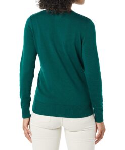 Amazon Essentials Women's Lightweight V-Neck Cardigan Sweater (Available in Plus Size) Large Dark Green 6 81etem5OjYL