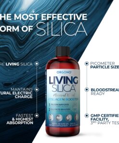 Living Silica Collagen Booster Liquid | Vegan Collagen Boosting Drink | Supports Healthy Collagen and Elastin Production for Joint & Bone Support, Glowing Skin, Strong Hair & Nails. 16.9 oz 16.9 Fl Oz (Pack of 1) 14 81etng9M5YS