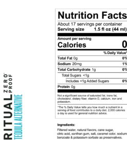 RITUAL ZERO PROOF Tequila Alternative | Award-Winning Non-Alcoholic Spirit | 25.4 Fl Oz (750ml) | Zero Calories | Sustainably Made in USA | Make Delicious Alcohol Free Cocktails 22 81eu7k6fBxL