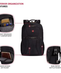 Swiss Gear SA1908 Black TSA Friendly ScanSmart Laptop Backpack - Fits Most 17 Inch Laptops and Tablets 55 81eul6vcntL